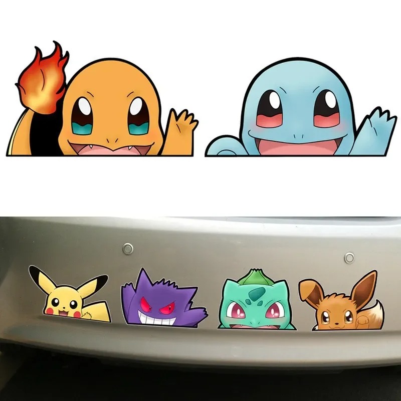 Car Accessories Japanese - Cute Monster Creative Car Stickers Anime