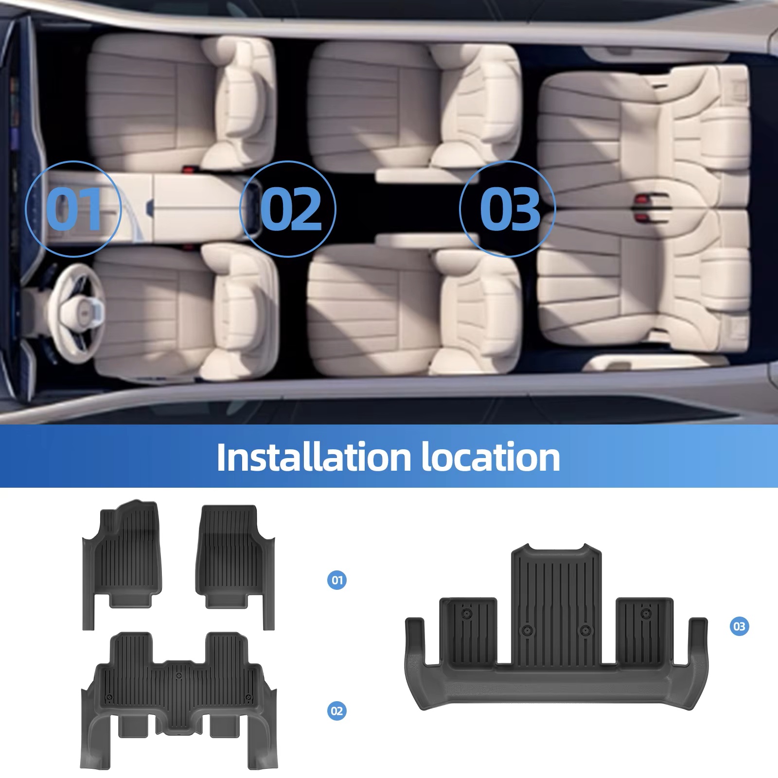 for Tesla Model Y L 6 Seats 20 - đánh giá và giá Car Floor Mat